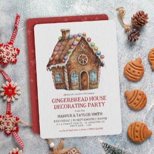 Gingerbread House Decorating Party Invitation
