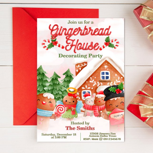 Gingerbread House Decorating Party Invitation (Creator Uploaded)
