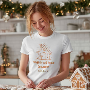 Gingerbread House Decorator Name Christmas T-Shirt