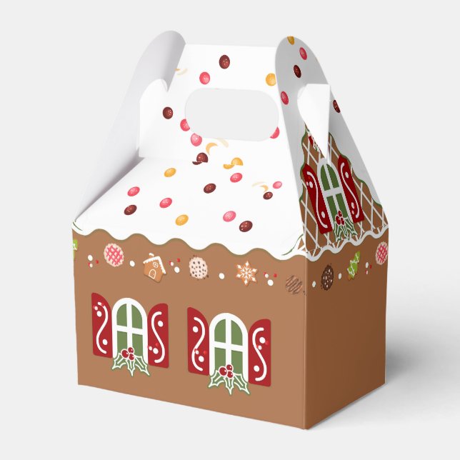 Gingerbread House Favour Box (Front Side)