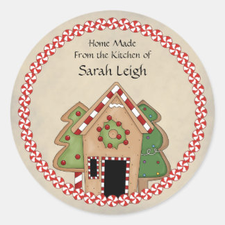 Gingerbread House Food Gift Sticker