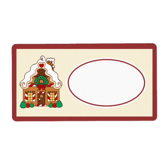 Gingerbread  House Gift Tag Label (Front)