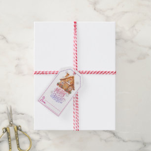Gingerbread house gift tags for Christmas