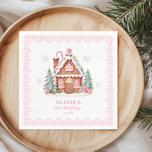 Gingerbread House Girl Birthday Party  Napkin