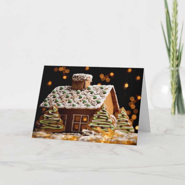 Gingerbread House Holiday Card (Front)
