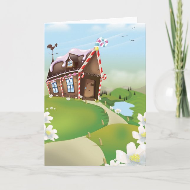 Gingerbread house holiday card (Front)