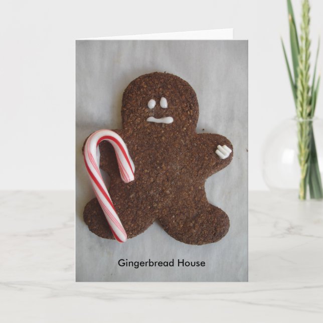 Gingerbread House Holiday Card (Front)