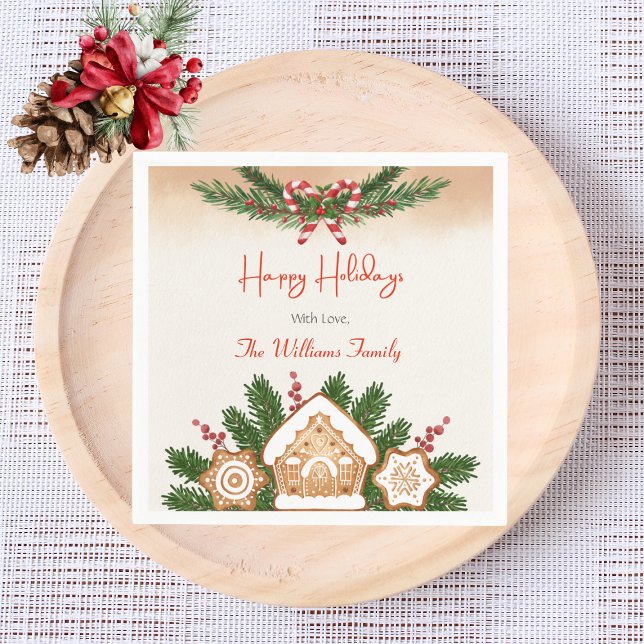 Gingerbread House Holiday Party Napkin (Creator Uploaded)