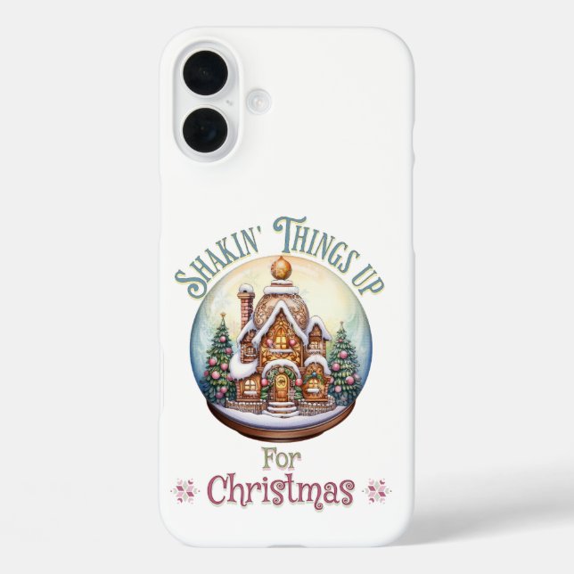 Gingerbread House in Snow Globe Christmas Holiday Case-Mate iPhone Case (Back)
