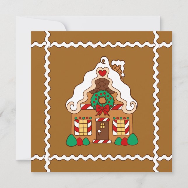Gingerbread House Invitations (Front)