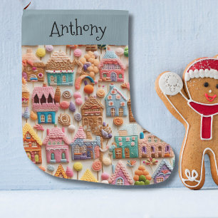 Gingerbread House Large Christmas Stocking