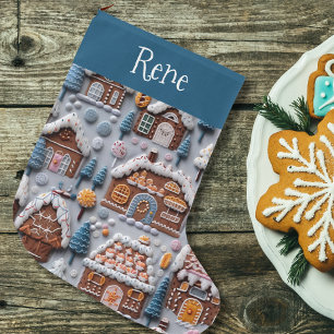 Gingerbread House Large Christmas Stocking