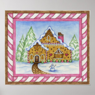 Gingerbread House Lodge Poster