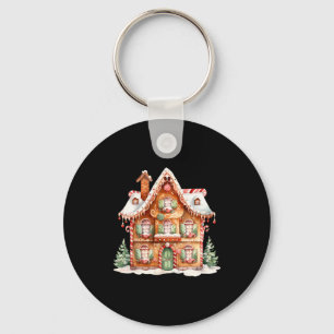 Gingerbread House Long Sleeve  Key Ring