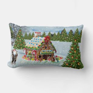 Gingerbread House Lumbar Cushion