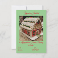 Gingerbread House Making Party Invitation