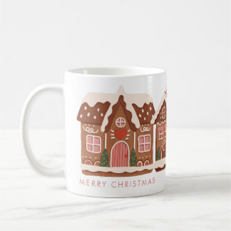 Gingerbread House Modern Merry Christmas Coffee Mug