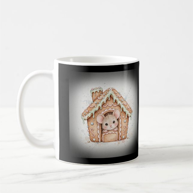 Gingerbread House Mouse Coffee Mug (Left)