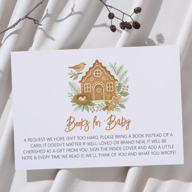 Gingerbread House Nesting Party Books for Baby Enclosure Card (Creator Uploaded)