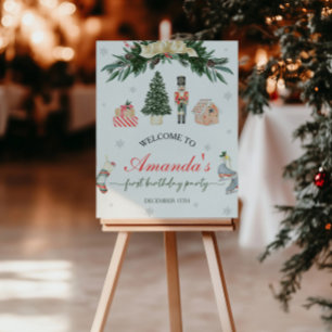 Gingerbread House Nutcracker Birthday Welcome Sign