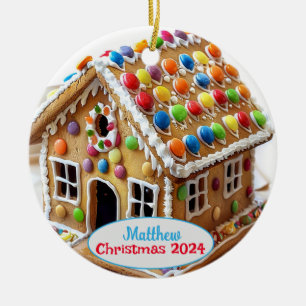 Gingerbread House Personalized Christmas Ornament