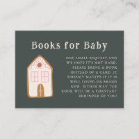 Gingerbread House Pink Baby Shower Book Request 