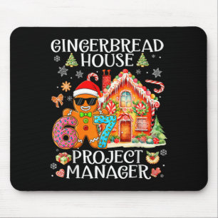 Gingerbread House Project Manager Decorating Bakin Mouse Pad