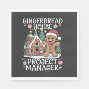 Gingerbread House Project Manager Funny Christmas Napkin
