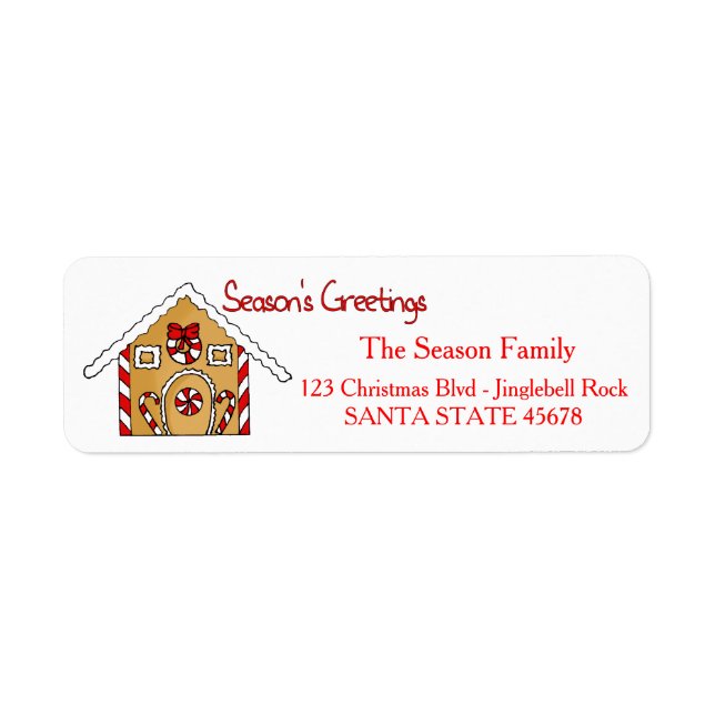 Gingerbread house  Season's Greetings (Front)
