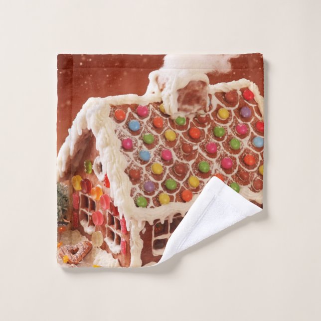 gingerbread house square wash cloth (Wash Cloth)