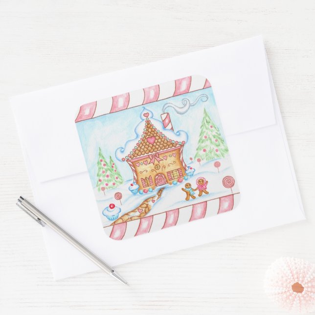 Gingerbread House Sticker (Envelope)