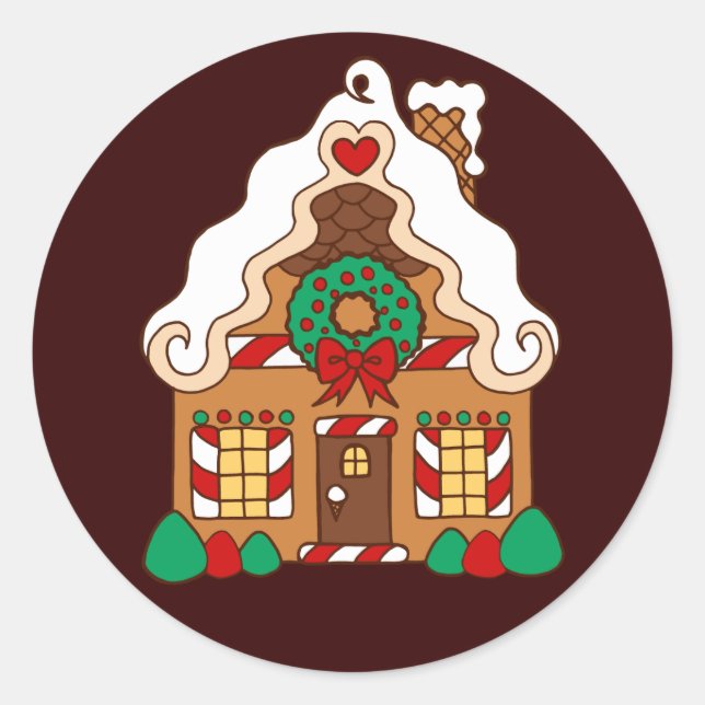 Gingerbread House Sticker (Front)