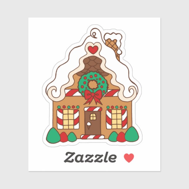 Gingerbread House Sticker  (Sheet)