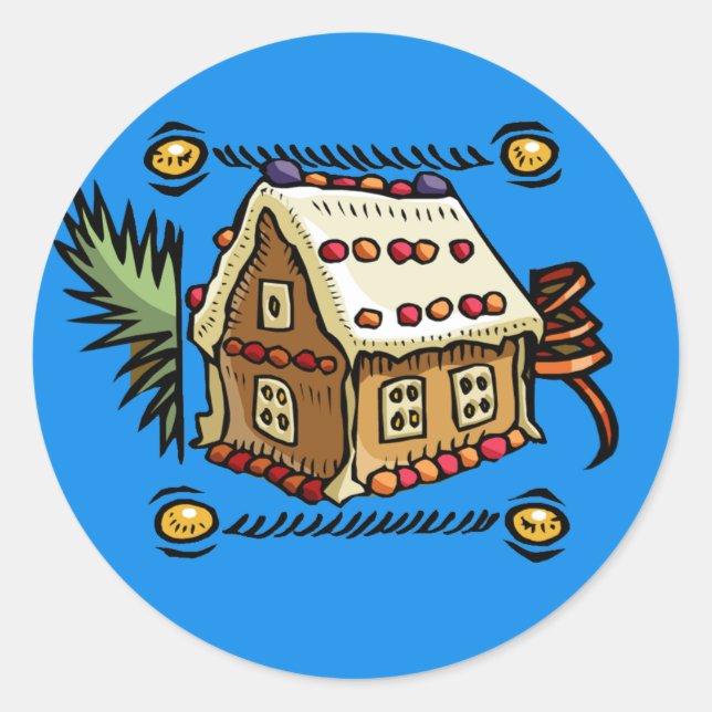 Gingerbread House Stickers (Front)