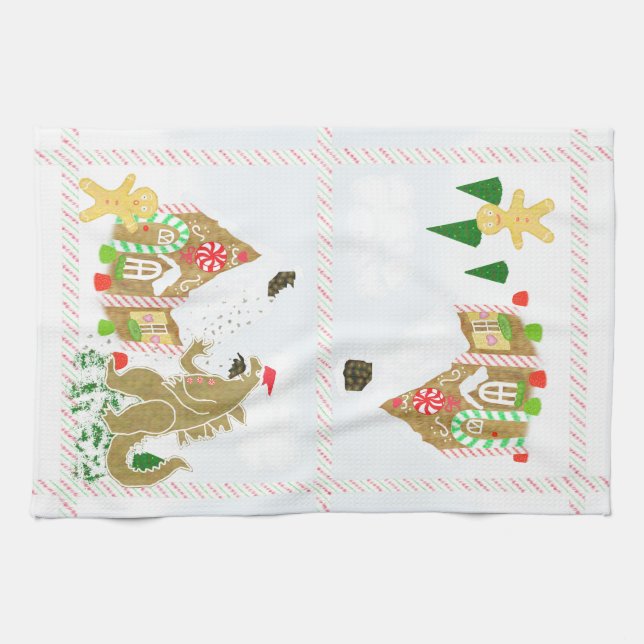 Gingerbread House Tea Towel (Horizontal)