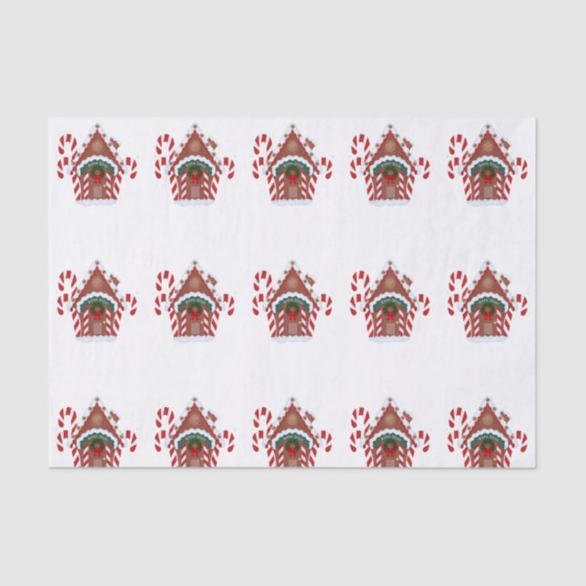 Gingerbread House Tissue Paper (Front)