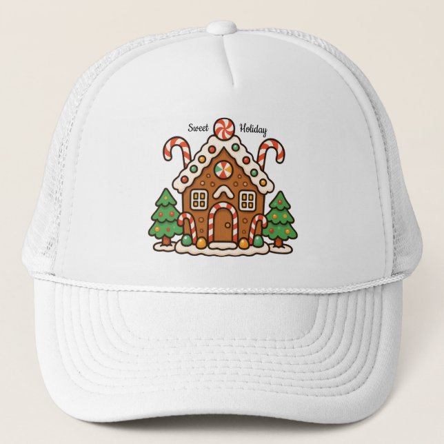 Gingerbread House Trucker Hat (Front)