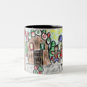 gingerbread house Two-Tone coffee mug
