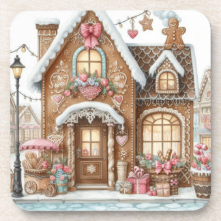 Gingerbread House Village  Coaster