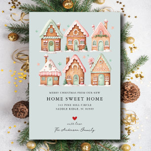 Gingerbread House Village Moving Announcement 