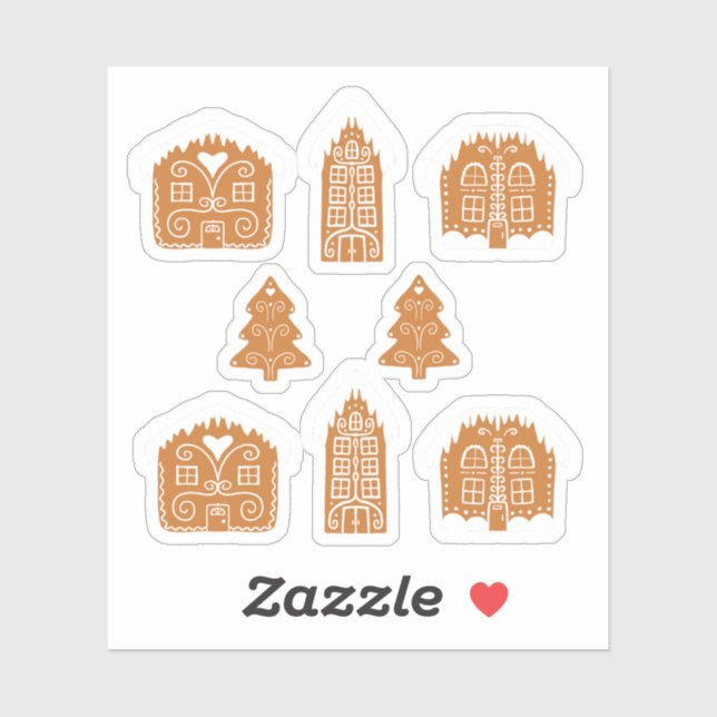 Gingerbread Houses sticker pack (Sheet)