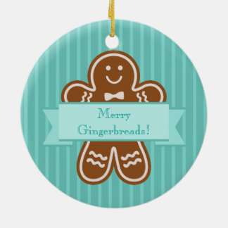 Gingerbread Hugs Ceramic Tree Decoration