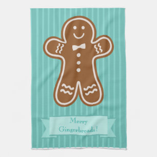 Gingerbread Hugs Tea Towel