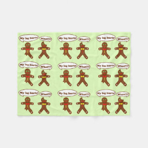 Gingerbread Humour Pattern Fleece Blanket