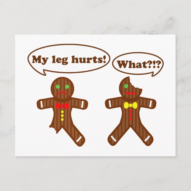 Gingerbread Humour Postcard (Front)