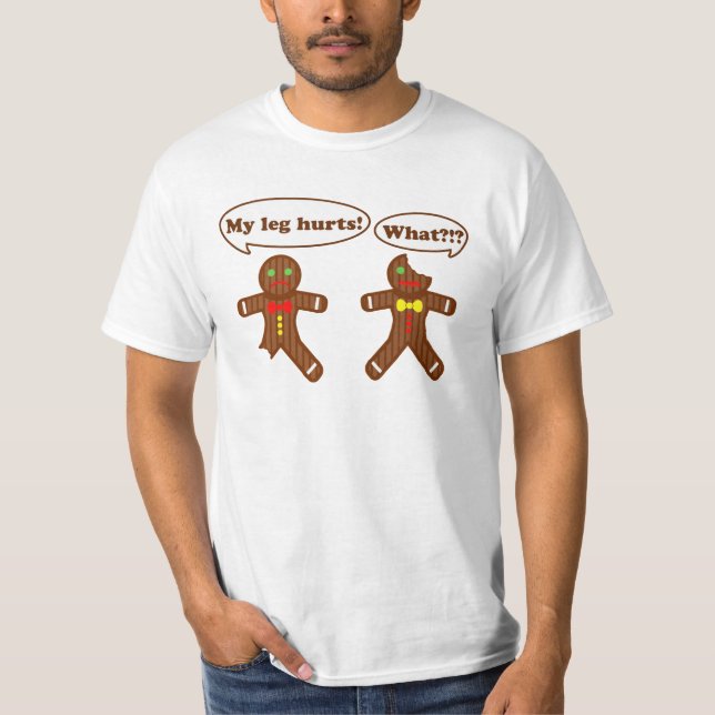 Gingerbread Humour T-Shirt (Front)