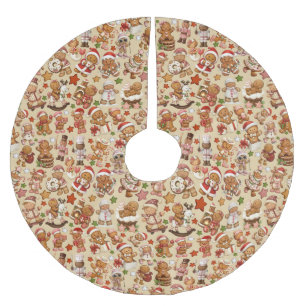 Gingerbread Joy Christmas Tree Skirt