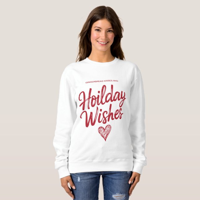 Gingerbread Kisses Christmas  Sweatshirt (Front Full)
