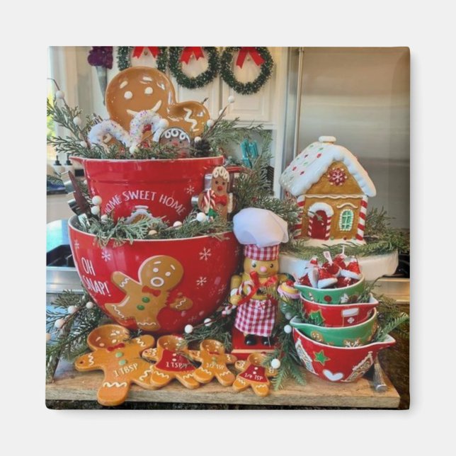 Gingerbread Kitchen Magnet (Front)