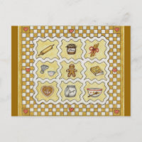 Gingerbread Kitchen Recipe/Postcard
